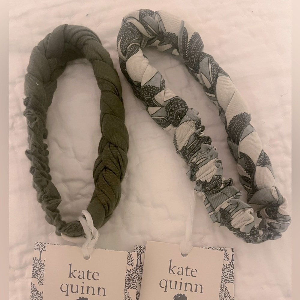 NWT Kate Quinn Skinny Braided Headband Size Small Set of 2
